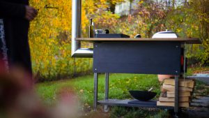 mobile indoor & outdoor Küche - Holzfeuerküche